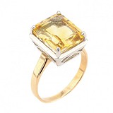 Женское золотое кольцо с цитрином, 1734312