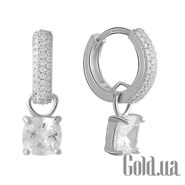 

Серьги с подвесками Fresh Jewelry, Серебряные серьги с куб. циркониями