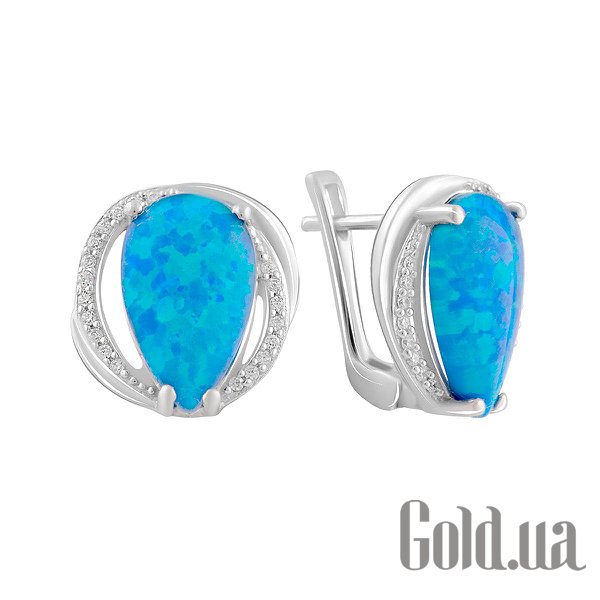 

Серьги Fresh Jewelry, Серебряные серьги с куб. циркониями и опалами