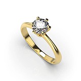 Золотое кольцо с бриллиантом, 1768360