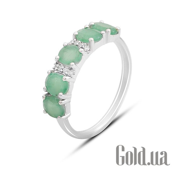

Женские кольца Fresh Jewelry, Женское серебряное кольцо с куб. циркониями и изумрудами, 17