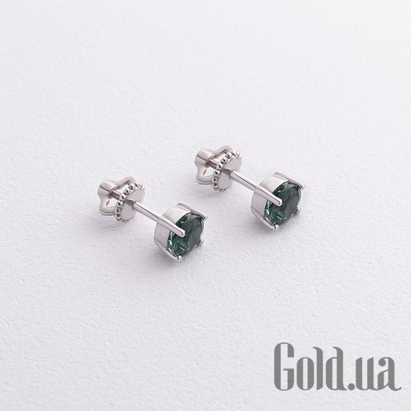 

Серьги-гвоздики Украина, Серебряные серьги с хризолитами