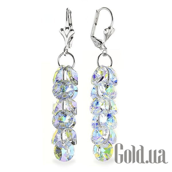 

Серьги с подвесками Kobi, Стальной, Серьги с кристаллами Swarovski