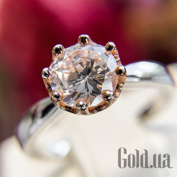 

Кольцо Lurie Jewelry, Серебряное кольцо с куб. цирконием в позолоте, 17.5