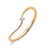 Золотое кольцо с бриллиантом, 1512617
