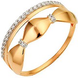Женское золотое кольцо с куб. циркониями, 1542057