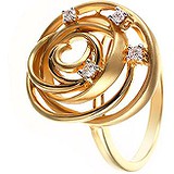Женское золотое кольцо с бриллиантами, 1609385