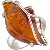 Женское серебряное кольцо с янтарем, 1615785