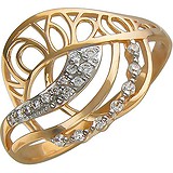 Женское золотое кольцо с куб. циркониями, 1621929