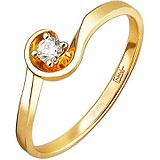 Золотое кольцо с бриллиантом, 1654185