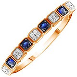 Женское золотое кольцо с бриллиантами и сапфирами, 1711785