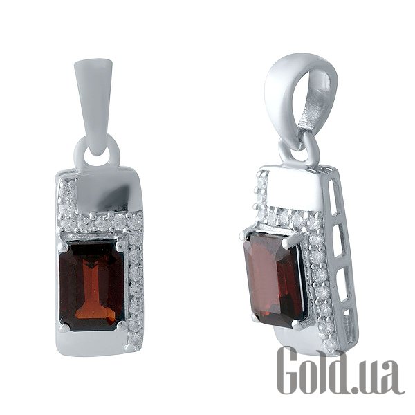

Женские кулоны Fresh Jewelry, Серебряный кулон с гранатом и куб. циркониями