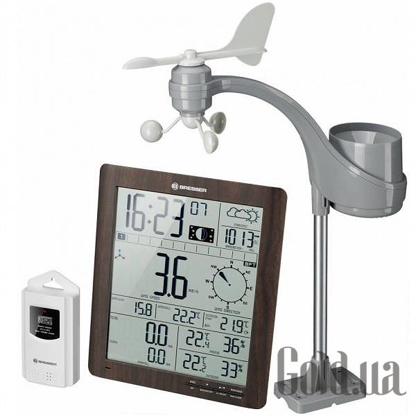 

Метеостанция Bresser, Метеостанция Weather Center ClimaTemp XXL Brown