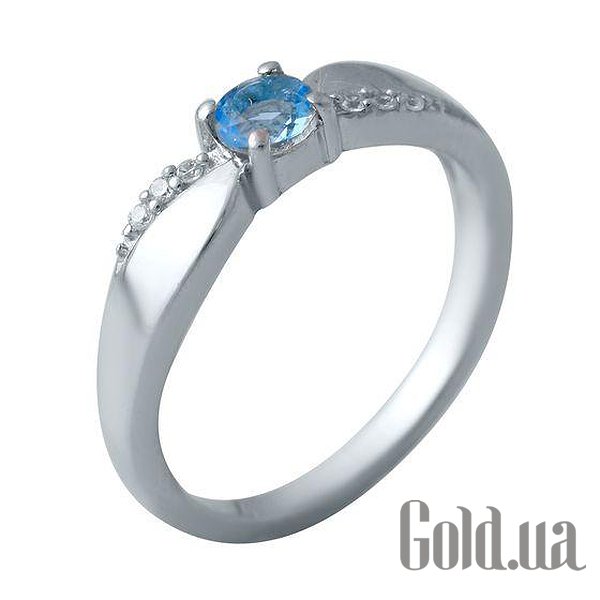 

Женские кольца Fresh Jewelry, Женское серебряное кольцо с синт. аквамарином и куб. циркониями, 18