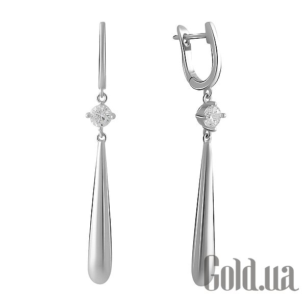 

Серьги с подвесками Fresh Jewelry, Серебряные серьги с куб. циркониями