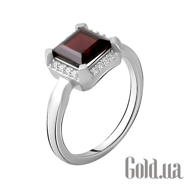 

Женские кольца Fresh Jewelry, Женское серебряное кольцо с куб. циркониями и гранатом, 16.5