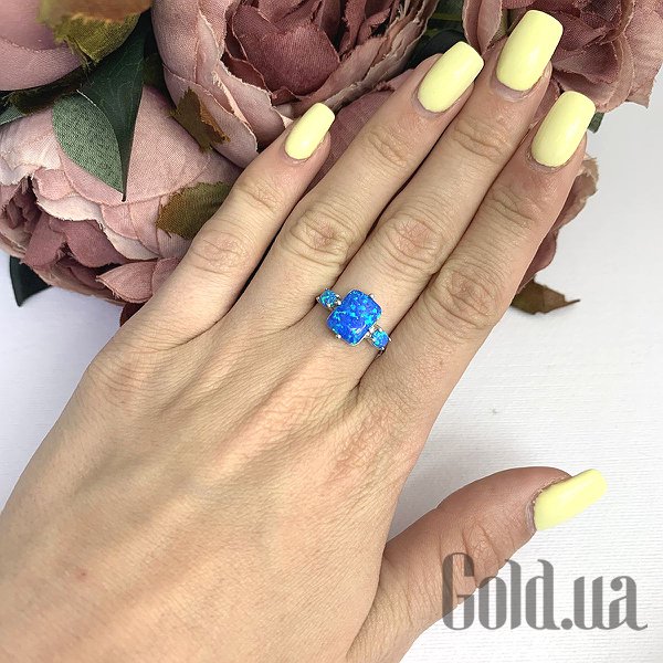Каблучка Fresh Jewelry Жіноча срібна каблучка з опалами, 17.5