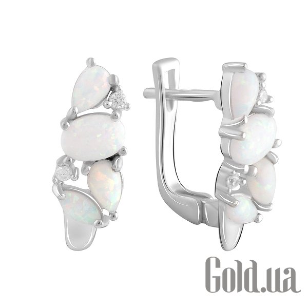 

Серьги Fresh Jewelry, Серебряные серьги с куб. циркониями и опалами
