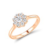 Женское золотое кольцо с бриллиантами, 1782953