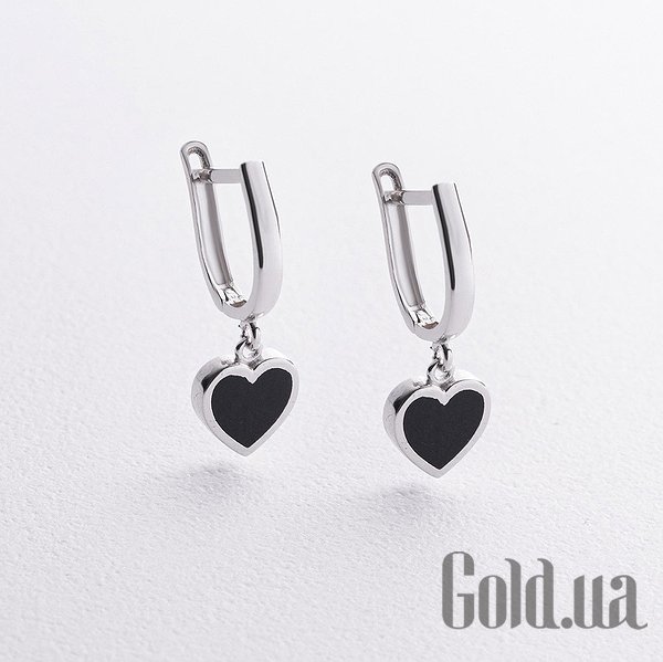 

Серьги с подвесками Украина, Золотые серьги с эмалью