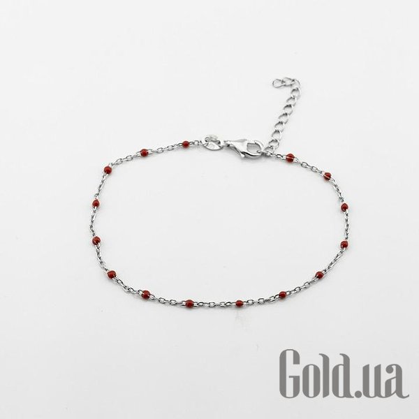 Жіночий срібний браслет з синт. коралами DIAB15690