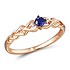 Золотое кольцо с бриллиантами и сапфиром - фото 1