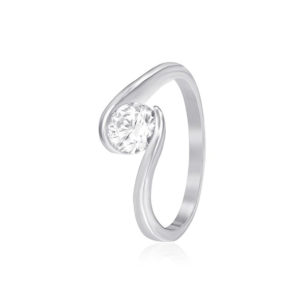 Серебряное кольцо с Swarovski Zirconia
