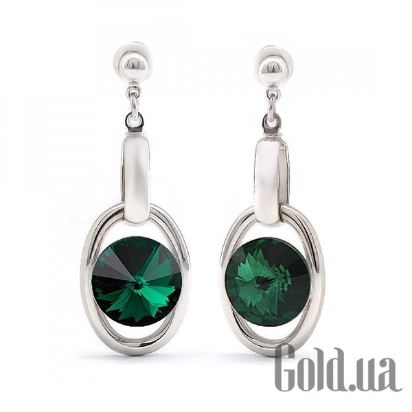

Серьги с подвесками Kobi, Стальной, Серьги с кристаллами Swarovski