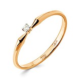 Золотое кольцо с бриллиантом, 1512618