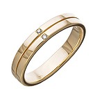 Золотое обручальное кольцо с бриллиантами, 1547690
