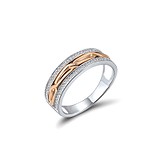 Золотое обручальное кольцо с бриллиантами, 1549482