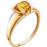 Женское золотое кольцо с цитрином, 1554858