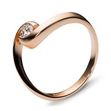 Женское золотое кольцо с бриллиантом, 1605290