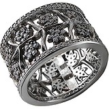 Женское серебряное кольцо с куб. циркониями, 1620650