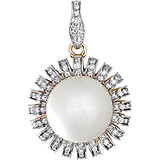 Золотий кулон з культів. перлами і діамантами, 1634474