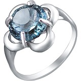 Женское серебряное кольцо с кристаллом Swarovski, 1674666