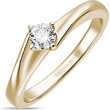 Золотое кольцо с бриллиантом, 1705898