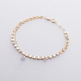 Купить Жіночий золотий браслет з куб. цирконіями (onxб04292) стоимость 8925 грн., в интернет-магазине Gold.ua