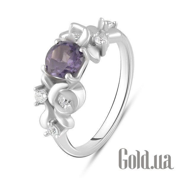 

Женские кольца Fresh Jewelry, Женское серебряное кольцо с куб. циркониями и александритом, 17.5