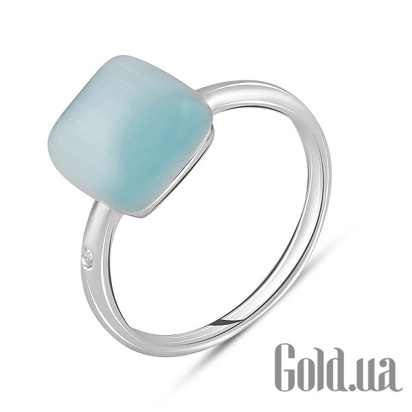 

Женские кольца Fresh Jewelry, Женское серебряное кольцо с кошачьим глазом и куб. цирконием, 17