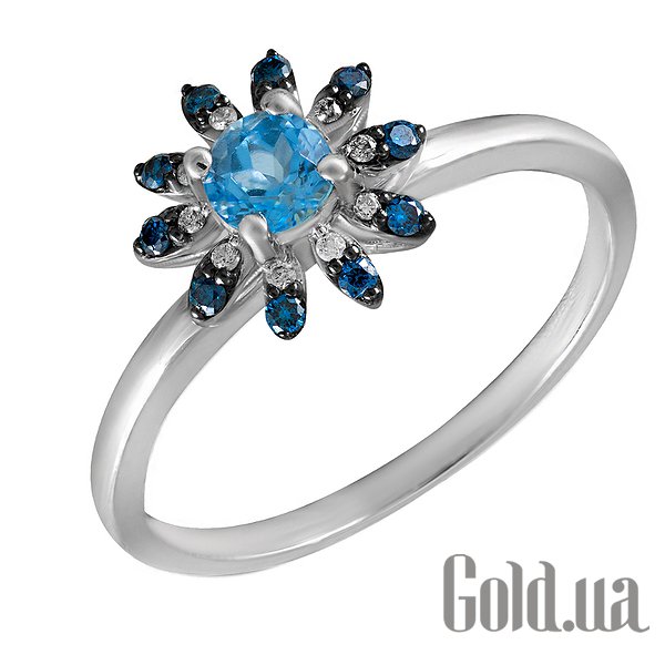 

Кольцо Lurie Jewelry, Золотое кольцо с бриллиантами и топазом, 17