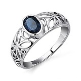 Женское серебряное кольцо с сапфиром, 1516203