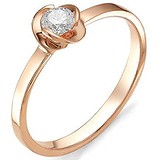 Золотое кольцо с бриллиантом, 1605547