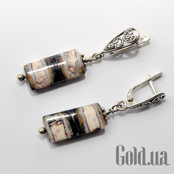 

Серьги с подвесками Borisov Jewelry, Серебряные серьги из зуба мамонта