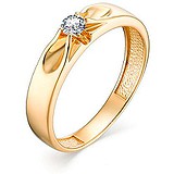 Золотое кольцо с бриллиантом, 1634475