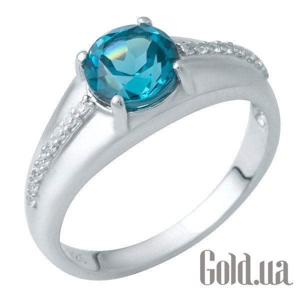 

Женские кольца Fresh Jewelry, Женское серебряное кольцо с топазом и куб. циркониями, 17