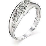 Женское серебряное кольцо с куб. циркониями, 1646763