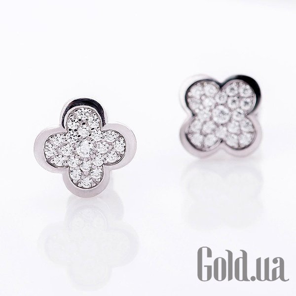 

Серьги-гвоздики Украина, Серебряные серьги с куб. циркониями