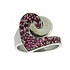 Женское серебряное кольцо с рубинами - фото 1