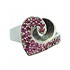 Женское серебряное кольцо с рубинами - фото 4